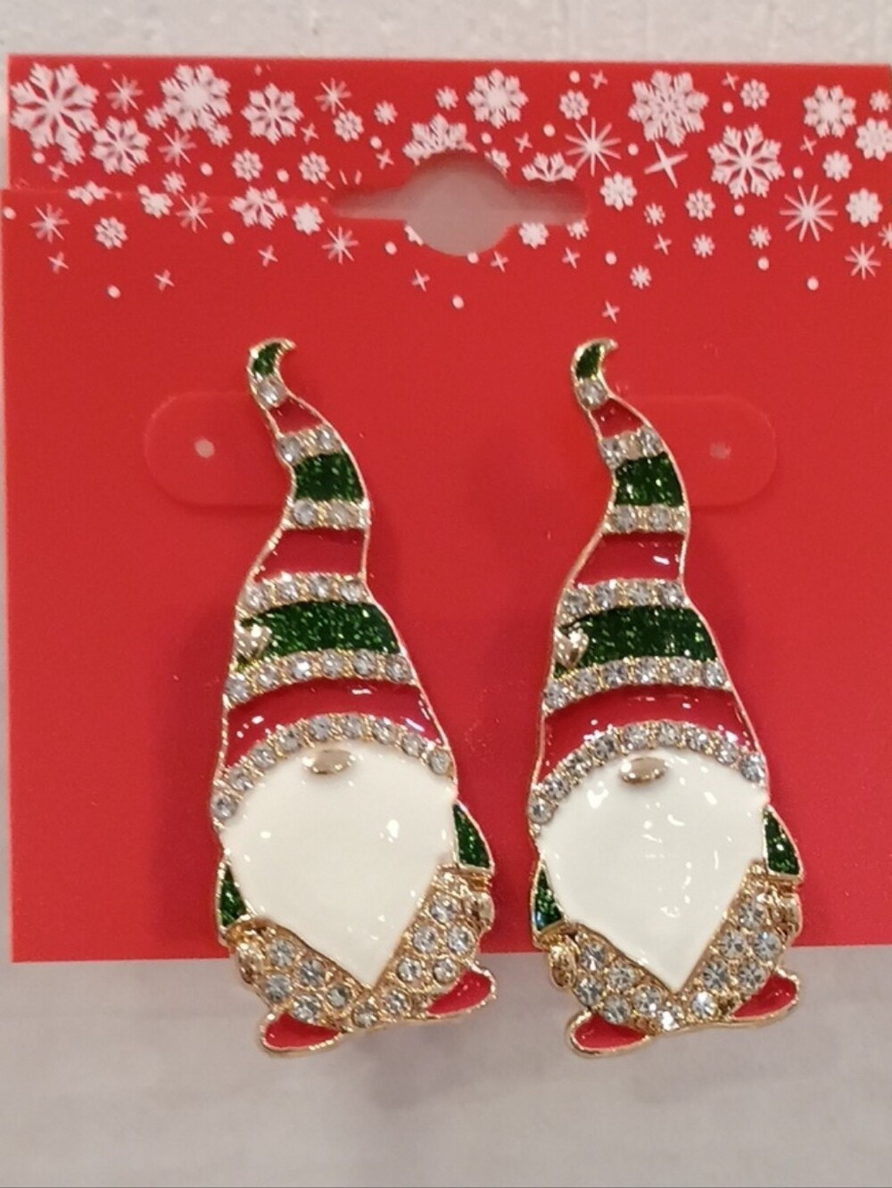 Kohl's Red, Green and White Gnome Drop Earrings